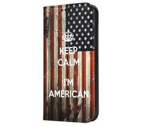 Mixroom - Case Cover Book Case for Samsung Galaxy A03S with Stand in Faux Leather Magnetic Closure Wallet Inner Part Soft TPU Design Keep Calm Usa D49