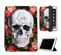 Mixroom - Case for iPad 1/2/3 7.9 Inch Cover for Apple iPad Smart Case Folding Protective Case with Stand Skull Design Love M573