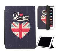 Mixroom - Case for iPad 9.7 Inch 5th/6th Generation. Year 2017/2018 Cover for Apple iPad Smart Case Folding Protective Stand Stand Love London Design LN118