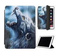 Mixroom - Case for iPad Air 2 Model 2014 9.7 Inches Cover for Apple iPad Smart Case Foldable Stand Stand Wolf Design In The Rain M570