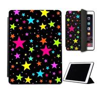 Mixroom - Case for iPad Air 2 Model 2014 9.7 Inches Cover for Apple iPad Smart Case Foldable Stand Stand Stars Design N794