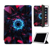 Mixroom - Case for iPad Air 2 Model 2014 9.7 Inches Cover for Apple iPad Smart Case Folding Protective Stand Stand Iced Swirl Design M610
