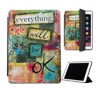 Mixroom - Case for iPad Air 2 Model 2014 9.7 Inches Cover for Apple iPad Smart Case Folding Protective Stand Stand Design Everything Will Be Ok Y388