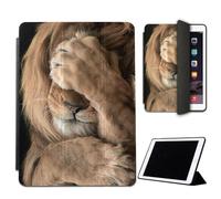 Mixroom - Case for iPad Air 2 Model 2014 9.7 Inches Cover for Apple iPad Smart Case Protective Folding Stand Stand Design Lion W345