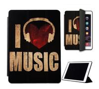 Mixroom - Case for iPad Mini 6 8.3 Inch Model 2021 6th Gen. Cover for Apple iPad Smart Case Protective Folding Stand Stand Drawing I Love Music LN129