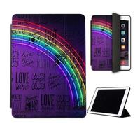 Mixroom - Case for iPad Pro 10.5 Inch Model 2017 Cover for Apple iPad Smart Case Foldable Stand Stand Design Love Rainbow M776