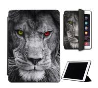Mixroom - Case for iPad Pro 11 Inch Model 2021 3rd Gen. (Model: A2377 A2459 A2301 A2460) Cover Case Protective Folding Stand Stand Lion Design Chrome N788