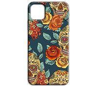 Mixroom - Cover Back Case in Soft TPU Silicone for Honor 400 Lite 5G Mexican Skull Pattern with Roses M769