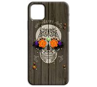 Mixroom - Cover Back Case in Soft TPU Silicone for Honor X6 4G Skull Pattern with Floral Eyes M690
