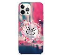 Mixroom - Cover Back Case in Soft TPU Silicone for iPhone 17 Pro max Heart Petals Design N797