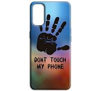 Mixroom - Cover Back Case in Soft TPU Silicone for Oppo A5 4G / 5G / Oppo A5m Pattern Hand Don't Touch My Phone M780