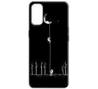 Mixroom - Cover Back Case in Soft TPU Silicone for Samsung Galaxy A37 5G Astronauts Pattern on Rope Towards the Moon M680