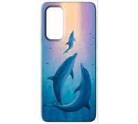 Mixroom - Cover Back Case in Soft TPU Silicone for TCL 505 Dolphins N1113 Pattern