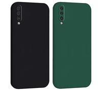 Mixroom - Cover Case for Samsung Galaxy A50 / A30S / A50S Camera Protection in Soft TPU Silicone Matte Soft Flat Edges Leaf Green