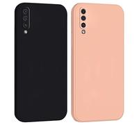 Mixroom - Cover Case for Samsung Galaxy A50 / A30S / A50S Camera Protection in Soft TPU Silicone Matte Soft Flat Edges Pink