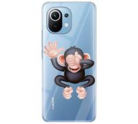 Mixroom - Cover Case in TPU Silicone Soft Transparent Background for Honor 400 Lite 5G Monkey Pattern That Covers Your Eyes T655