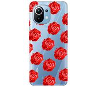 Mixroom - Cover Case in TPU Silicone Soft Transparent Background for Honor 400 Lite 5G Red Roses Pattern T408
