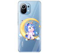 Mixroom - Cover Case in TPU Silicone Soft Transparent Background for Honor 400 Pro 5G Unihorn Pattern on the Moon U1053