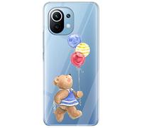 Mixroom - Cover Case in TPU Silicone Soft Transparent Background for Honor X6C Bear Pattern with Balloons T415
