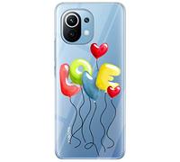 Mixroom - Cover Case in TPU Silicone Soft Transparent Background for Honor X6C Love Balloons Pattern T413