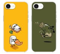 Mixroom - Soft TPU Silicone Back Case Cover for iPhone 6 / iPhone 6S Sushi Couple Pattern On The Beach 594+1034