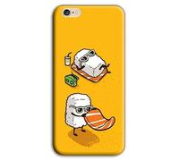 Mixroom - Soft TPU Silicone Back Case Cover for iPhone 6 Plus/iPhone 6S Plus Pattern Couple Sushi On The Beach M594