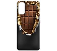 Mixroom - Soft TPU Silicone Back Case Cover for Oppo A5 4G / 5G / Oppo A5m Chocolate Tablet Pattern Y386
