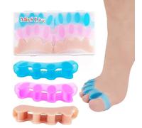MixS Live Toe Separators for Women,3 Pairs Silicone Toe Separators,Fight Bunion Corrector,Foot Pain,Relieves Over Lapping Toes and Restoring Toes to Their Original Shape for Men and Women.