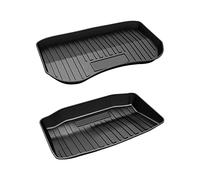 Mixsuper Custom Fit Frunk Cargo Liner for 2021-2023 Tesla Model 3 All Weather Front & Rear Trunk Storage Mat 2 Pack (Black, 3E+1" W x 3E+1" L x 3" Thick, TPE)