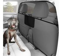 Mixsuper Dog Car Barrier, 52.4" Wide, Car Divider for Midsized Pickup, Midsized SUV and Car, One-Piece Escape-Proof Back Seat Mesh Dog Car Net Barrier Black