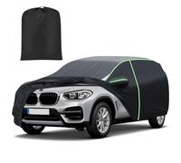 Mixsuper Liner Car Cover for BMW X3 2003-2026, 7 Layers Waterproof Car Cover Accessories for X3 with Zipper Door, Windproof Straps, Reflective Strips, Anti-UV, All Weather