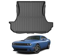 Mixsuper Liner Custom Cargo Liner for 2014-2023 Dodge Challenger Without The Subwoofer, All Weather Rear Cargo Mat Trunk Liner Tray Challenger Accessories Black