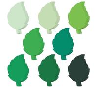 MixTeach 200 Pcs Paper Leaf Cutouts Assorted Green Color Leaf Cut Outs 4 Inch Paper Leaves Shapes Die Cut Spring Summer Classroom Decor for Bulletin Board DIY Craft Project Party Wall Decoration