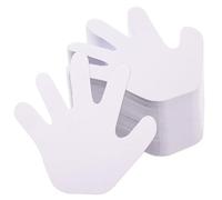 MixTeach 200 Pcs White Hand Cutouts Paper Hand Shape Cut-Outs Blank Handprint Creative Paper Cutouts for Kids DIY Craft Art Project Home School Classroom Decorations Bulletin Board Decor