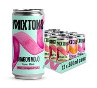 Mixtons Ready-to-Drink Cocktails - 8% ABV Variety Pack (12 x 200ml Cans) - 4 Bold Flavours: Spicy Melons, Forbidden Zest, Guilty Passion, Dragon Mojo