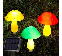 Mixtooltoys Solar String Lights Outdoor Fairy Light with 3 Mushroom Toadstool Solar Mushroom Lights Decorations with Multiple Lighting Modes, Cute Shaped Mushroom Fairy Lights Garden Landscape Lights
