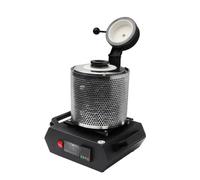 Mixtric 1KG/2KG/3KG Electric Gold Melting Furnace, 2100F Digital Metal Smelting Machine with Mesh Guard, Silver, Gold, Copper, Aluminum Refining Casting Furnace,Black,2kg