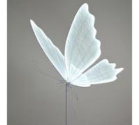 Mixtric 2PCS Wedding Butterfly LED Floor Lamp, Hanging Butterfly Ceiling Light, Romantic Wedding Decoration Lights Fixture, Adjustable Height Creative Props,White 2pcs,60cm/23.6in