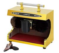 Mixtric Automatic Shoe Polisher Buffer, Low Noise Electric Shoe Cleaner for Commercial Use, Stainless Steel Dust Removal Kit for Home, Hotel and Bank,gold