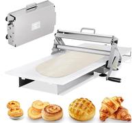 Mixtric Croissant Dough Laminator, Commercial Dough Roller Sheeter, Dough Machine Thickness Adjustable, Stainless Steel, Table Top Croissants Fondant Pizza Pastry Sheeter Machine,Type300