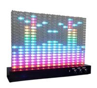 Mixtric Dynamic Rhythm Lights 14 Band Spectrum Display, Acrylic LED Music Analyzer, Equalization Graphic Analysis Module, Spectrum Analyzer for Party Concerts Bar,A