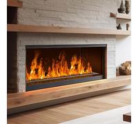 Mixtric Electric Fireplace, 3D Water Vapor Fireplaces Fireplace, Realistic Atomized Flame, Control Electric Steam Fireplace Stove with Touch Screen/Remote Control, Automatic Water Filling,80cm