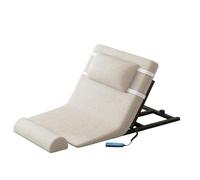 Mixtric Electric Lifting Backrest for Bed, 2-80° Adjustable Power Lifting Backrest, Remote Control Lift Back Rest Bed Sitting Auxiliary Rising with Pillow, for Elderly Pregnant Women,White,Short A