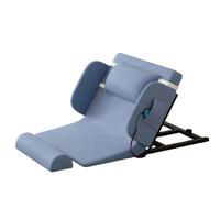 Mixtric Electric Lifting Backrest for Bed, 2-80° Adjustable Power Lifting Backrest, Remote Control Lift Back Rest Bed Sitting Auxiliary Rising with Pillow, for Elderly Pregnant Women,Blue,Short B