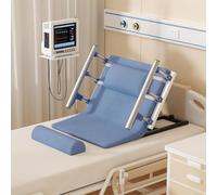 Mixtric Electric Lifting Bed Backrest with Foldable Armrests, 2-80° Adjustable Power Sit-Up Support with Side Rails, 300 lbs Capacity- Back Support,Blue,A/75CM