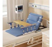 Mixtric Electric Lifting Bed Backrest with Foldable Armrests, 2-80° Adjustable Power Sit-Up Support with Side Rails, 300 lbs Capacity- Back Support,Blue,C/75CM