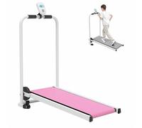 Mixtric Foldable Kids Treadmill, Self-Propelled Indoor Workout Machine with LED Display, Compact Toddler Exercise Equipment for Home Gym Play, Fits Ages 3-15,Pink