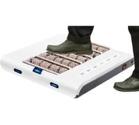 Mixtric Fully Automatic Shoe Sole Cleaning Machine, Waterless Shoe Washing Tool, 1000PA Suction Induction Shoe Cleaner for Home Office Hotel, Works with Sneakers Heels,White,35X35X53CM