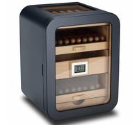 Mixtric Humidor Cabinet, Cigar Humidifier Box for Cigars 110, Large Humidor with Digital Hygrometer, Spanish Cedar Wood Cabinet Humidor, Present for Men, Father and Husband,Grey,WithSunroof