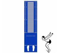 Mixtric Long Jump Mat, Sports Broad Jump Measurement Mat Hash Marks Carpeted Non Slip for Gym School Home Flooring Exercise Workout Training,Blue